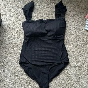 Albion swim size Large flutter sleeve one piece swimsuit